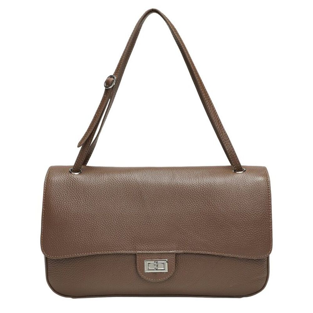 Tiffany & Fred Paris 33Cm Leather Flap Tote, Brown